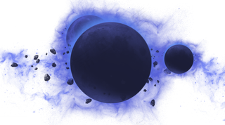 紫色星球宇宙星河陨石黑洞,免抠元素