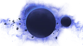 紫色星球宇宙星河陨石黑洞,免抠元素