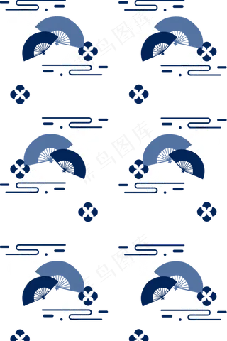 冷色调国潮底纹