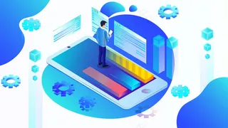 2.5D商务办公科技概念商人投资数据配图