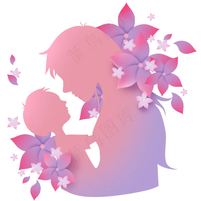 母亲节剪影(2048X2048(DPI:132))psd模版下载