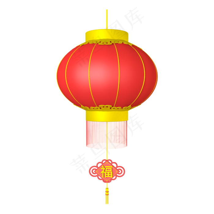 红色立体灯笼免费下载,免抠元素