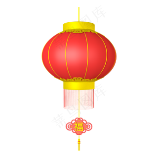 红色立体灯笼免费下载,免抠元素