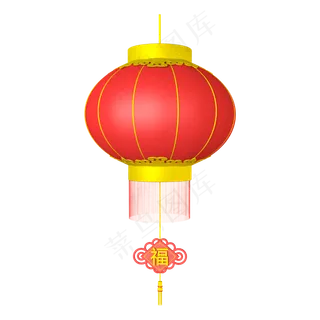 红色立体灯笼免费下载,免抠元素
