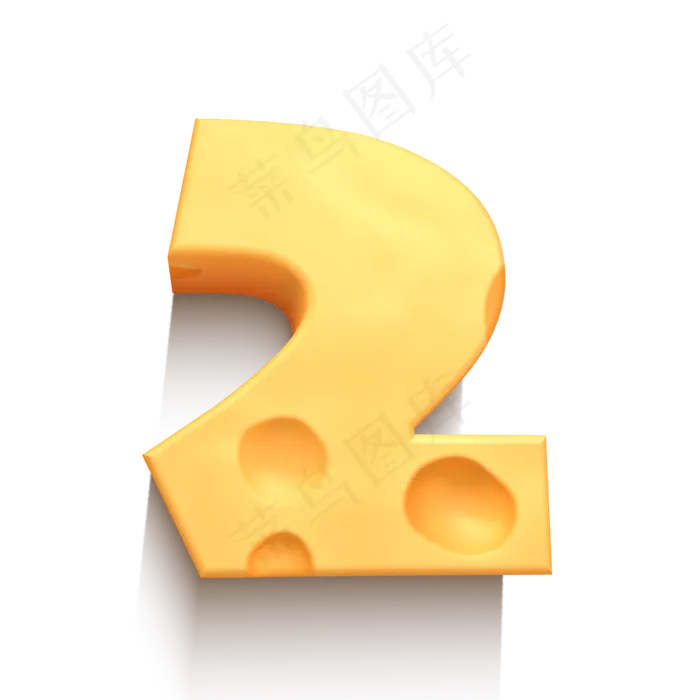 2数字3D立体字(2000*2000px 	      )psd模版下载