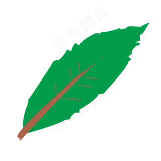 手绘美丽植物绿草