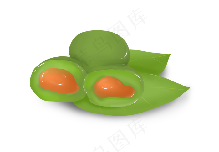绿色青团食物插图
