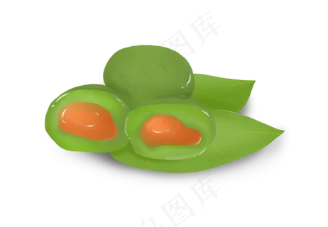 绿色青团食物插图