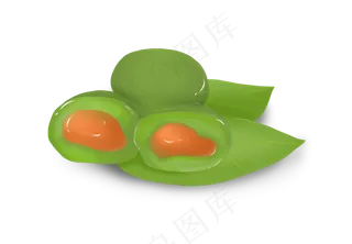 绿色青团食物插图