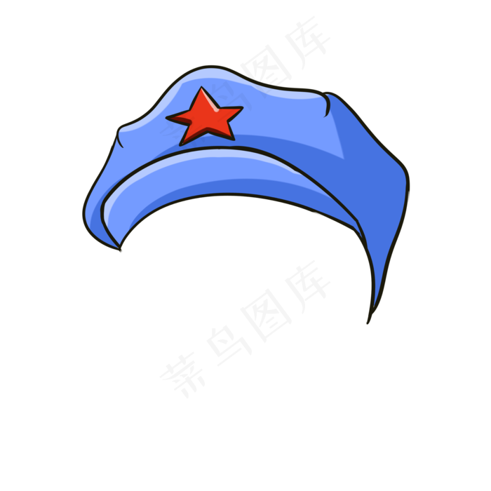 红军军帽革命物件插画