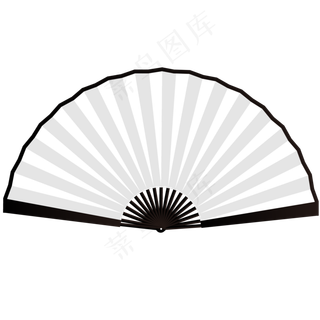 中国风矢量折扇扁平风格端午节