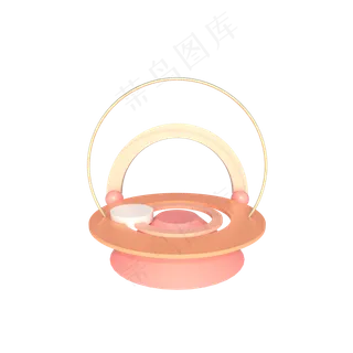 C4D立体电商装饰舞台展台,免抠元素