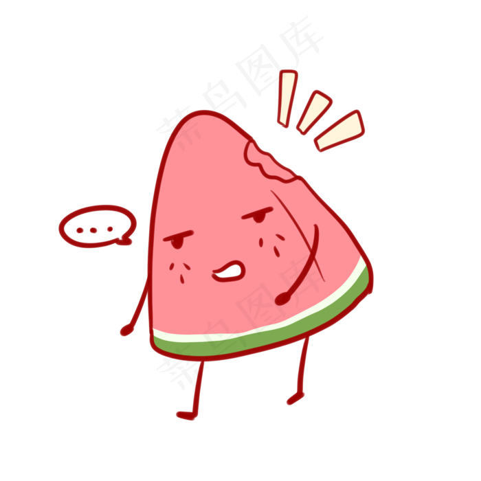 被咬一口的西瓜(2100X2100(DPI:300))psd模版下载