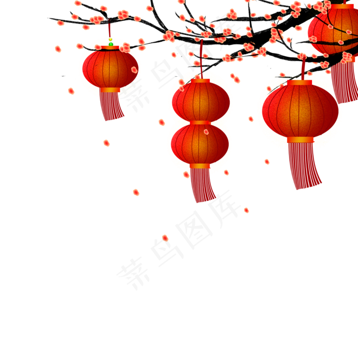 春节装饰灯笼,免抠元素