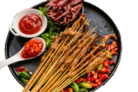 一盘美味串串,免抠元素 一盘美味串串,免抠元素