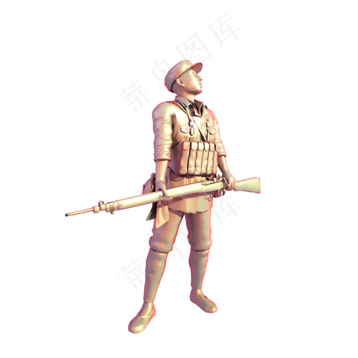 红军战士png图(2000X2000(DPI:300))psd模版下载