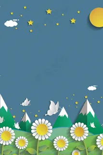 剪纸风折纸风立体花和蝴蝶