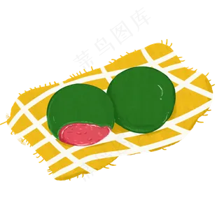 卡通清明节青团食物设计素材