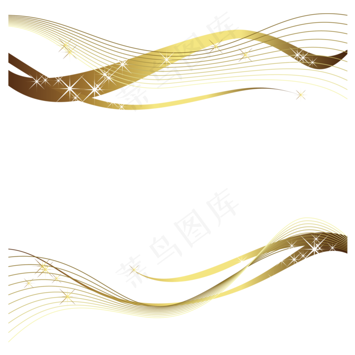 金色丝绸丝带,免抠元素