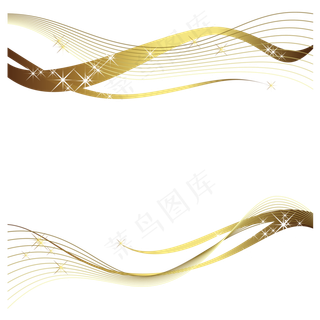 金色丝绸丝带,免抠元素