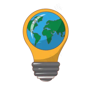 黄色灯泡地球
