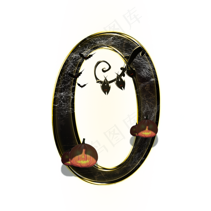 万圣节数字0(2000*2000px 	      )psd模版下载