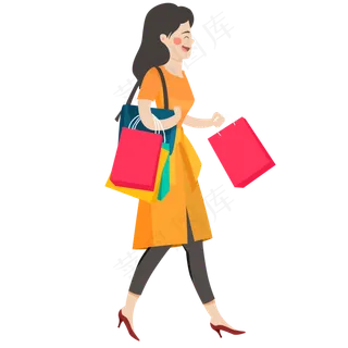 购物的美女人物