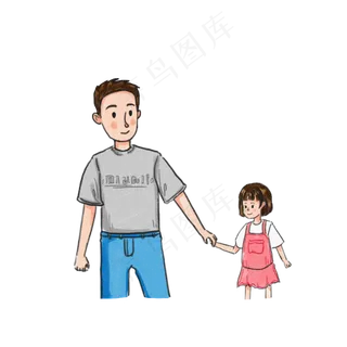 感恩父亲节手绘PNG