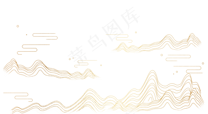 古风金线山水底纹