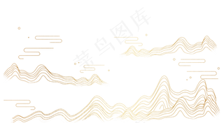 古风金线山水底纹