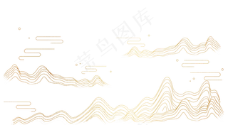 古风金线山水底纹