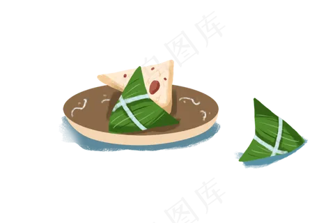 传统美食之粽子主题卡通