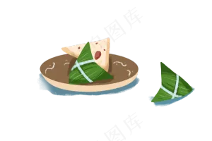 传统美食之粽子主题卡通