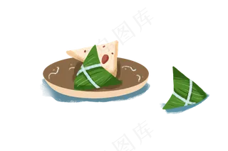 传统美食之粽子主题卡通