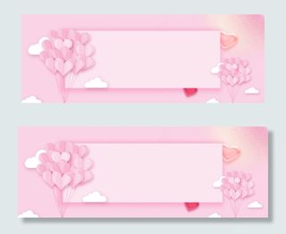 折纸粉色浪漫情人节