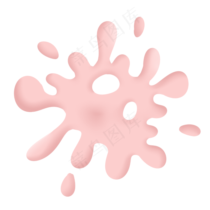 手绘粉色飞溅牛奶(2500X2500(DPI:300))psd模版下载