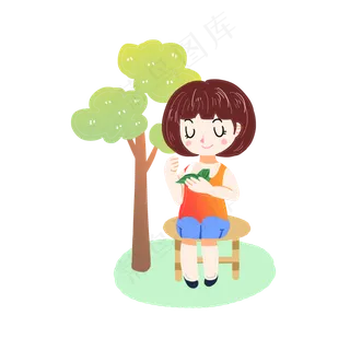 端午吃粽子素材