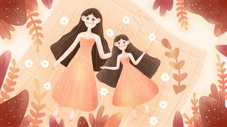 母亲节卡通可爱肌理