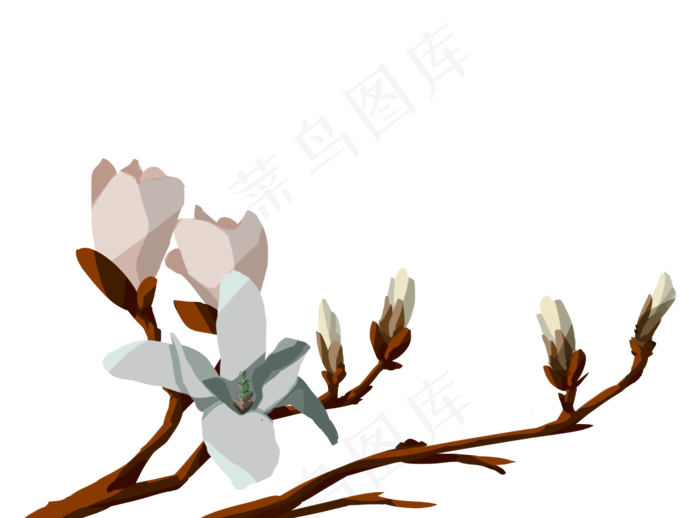 花朵花枝花卉(3500X2000(DPI:119))psd模版下载
