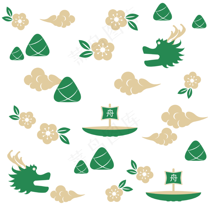 端午底纹(3333*3333px 300 dpi )ai矢量模版下载