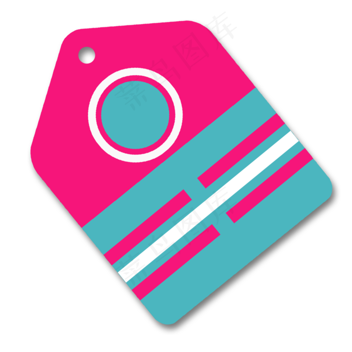 条纹吊牌标签优惠券