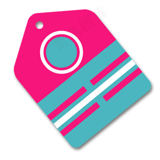 条纹吊牌标签优惠券