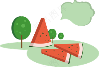 夏季水果立体西瓜