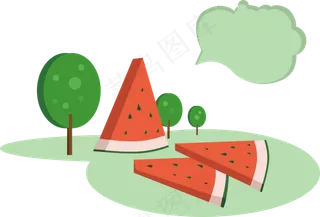 夏季水果立体西瓜