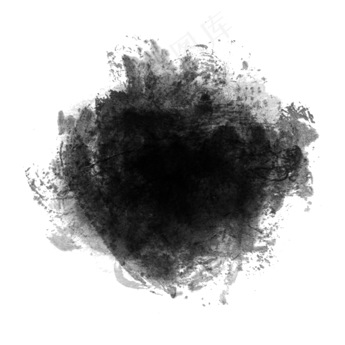 墨迹水墨黑色喷墨