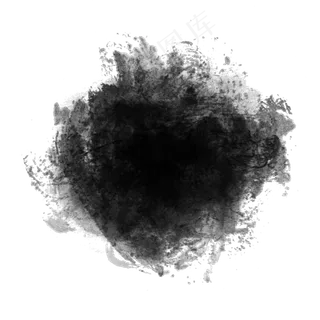 墨迹水墨黑色喷墨