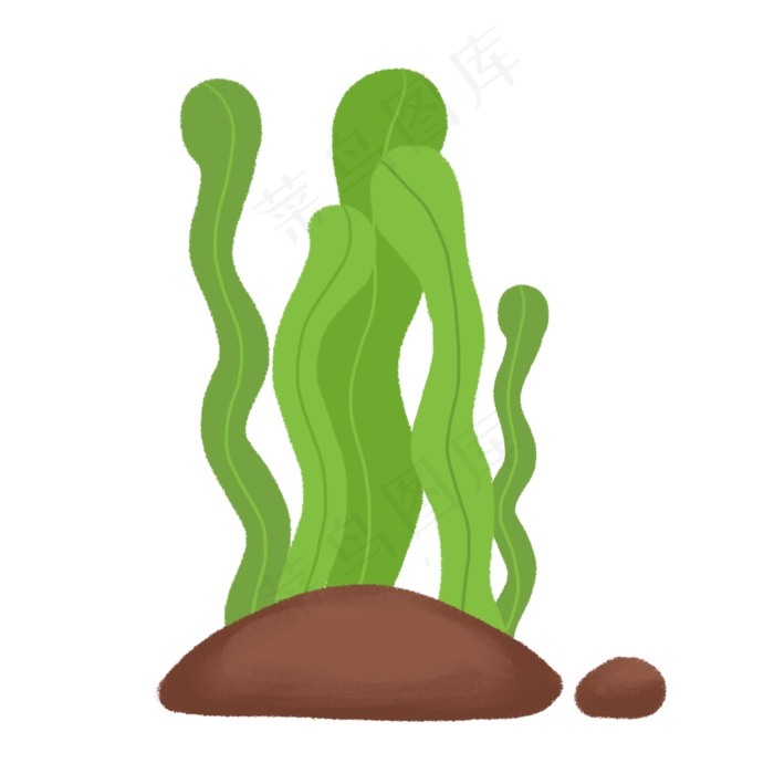 卡通海底水草海草,免抠元素