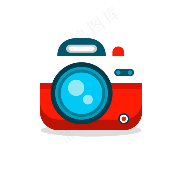 暑假卡通旅行相机矢量图,免抠元素