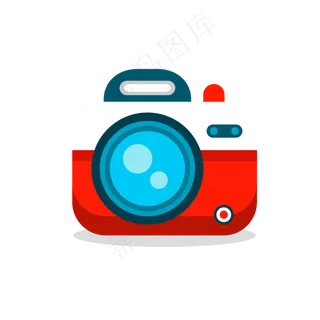 暑假卡通旅行相机矢量图,免抠元素