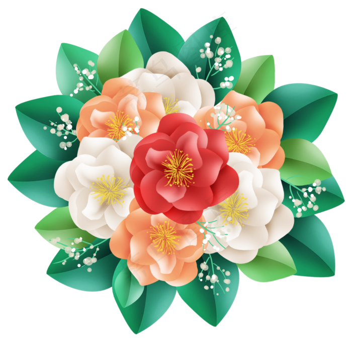 立体玫瑰花束(2000X2000(DPI:299))psd模版下载